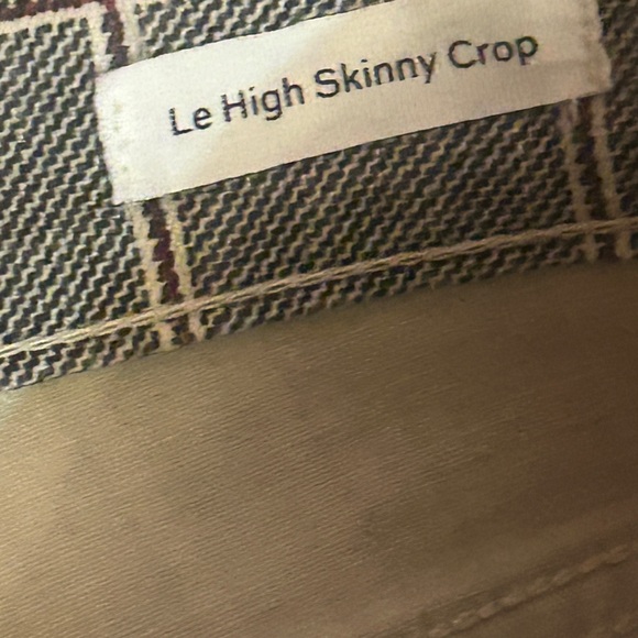 FRAME WOMEN'S LE HIGH SKINNY CROP JEANS Size 28 Gray Plaid - Picture 8 of 9